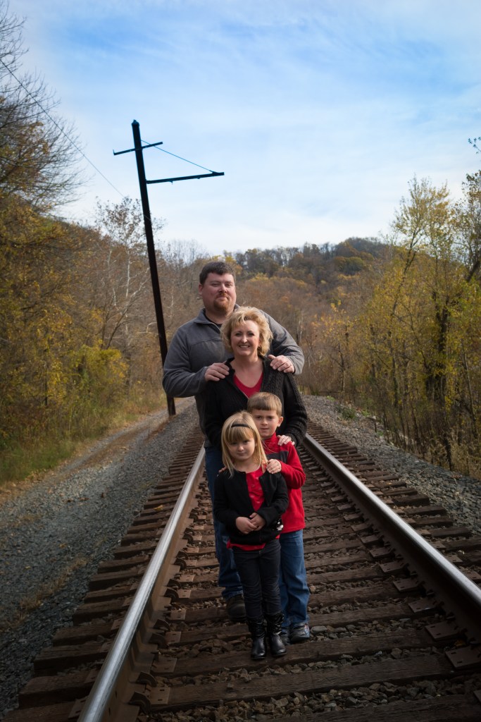 family photo at Shenks Ferry Wildflower Preserve in Lancaster County PA