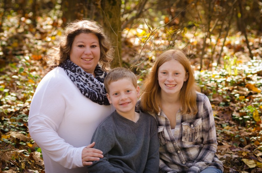 mother and kids family photo