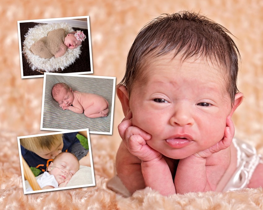 baby in froggy pose and some other newborns