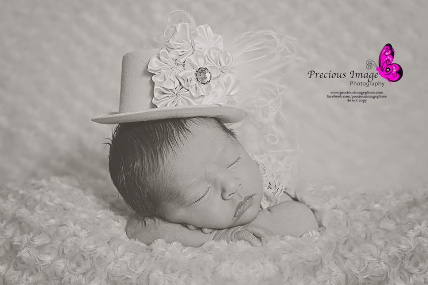 baby girl wearing lady gaga type hat in strasburg, pa