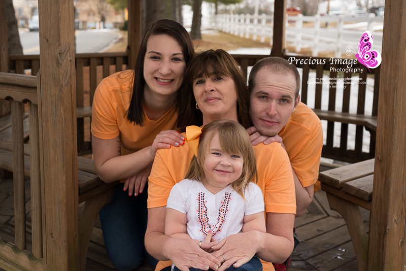 family photo in gazebo lancaster, pa