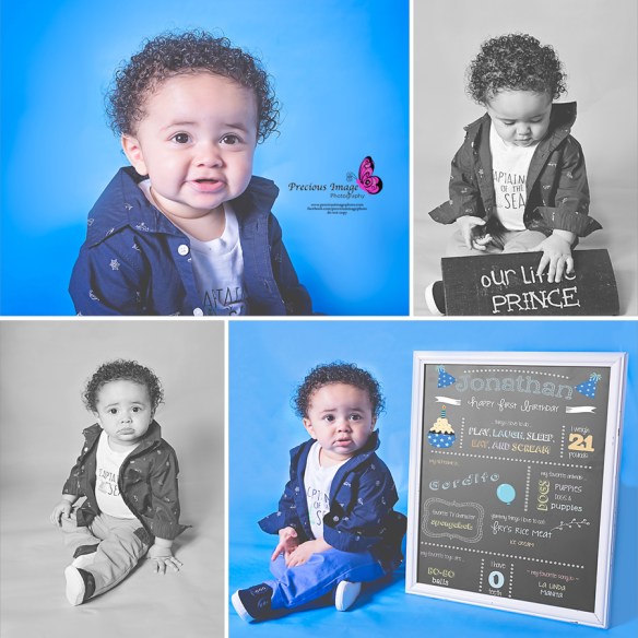 One Year Old with Personalized Chalkboard